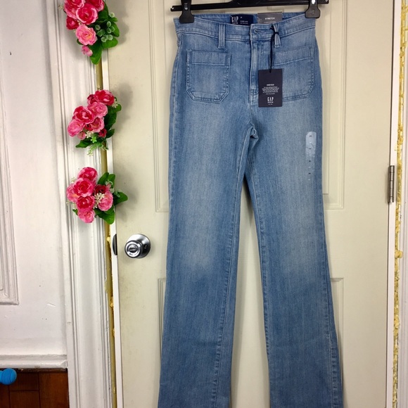 GAP Denim - GAP Jeans wide leg Stretch Indigo 25, 26 Brand New